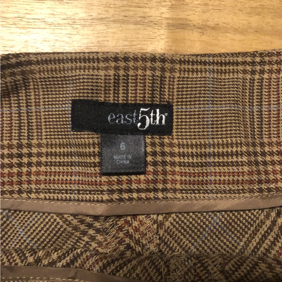 East 5th Vintage Brown Plaid Midi Skirt Size 6 - Picture 10 of 10